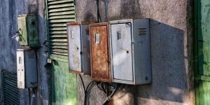 how to remove corrosion from an electrical panel