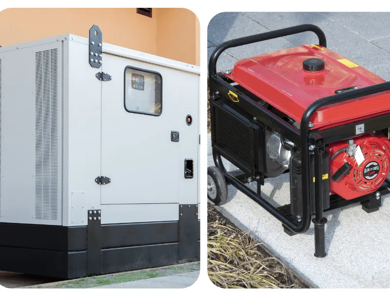 portable vs whole house generator