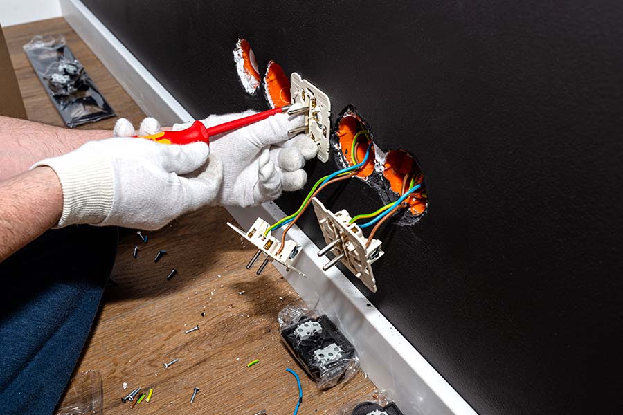 Home electrical panel upgrade underway